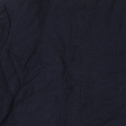 H&M Womens Blue Jacket Coat Size 12 Zip