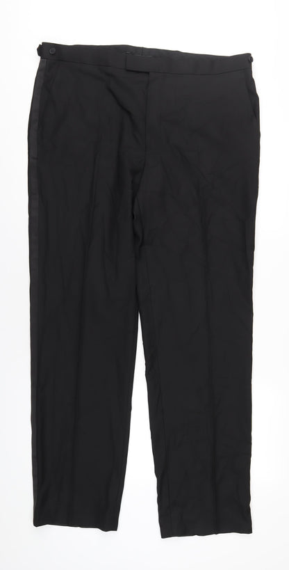 Mens UK Size 38 Marks and Spencer Regular Black Suit Tuxedo