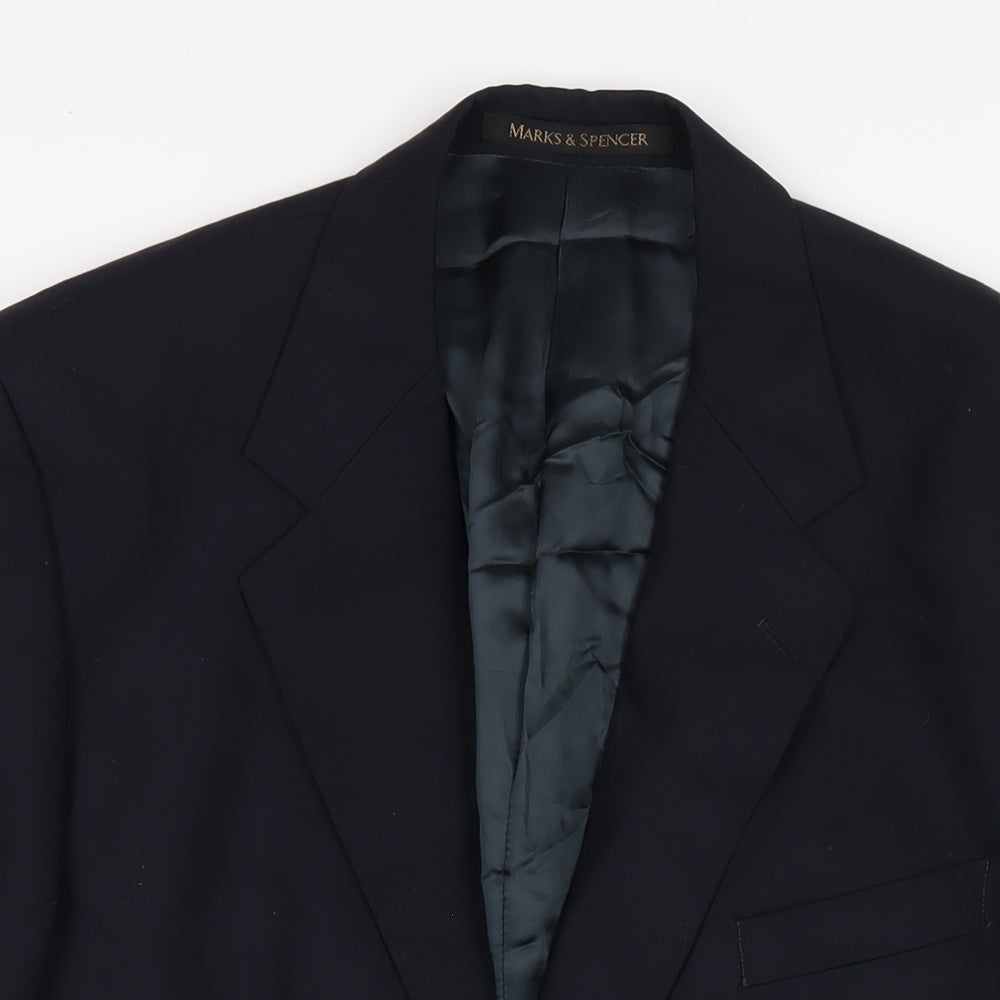 Mens UK Size 42 Marks and Spencer Regular Blue Suit Jacket