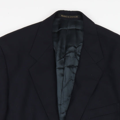 Mens UK Size 42 Marks and Spencer Regular Blue Suit Jacket