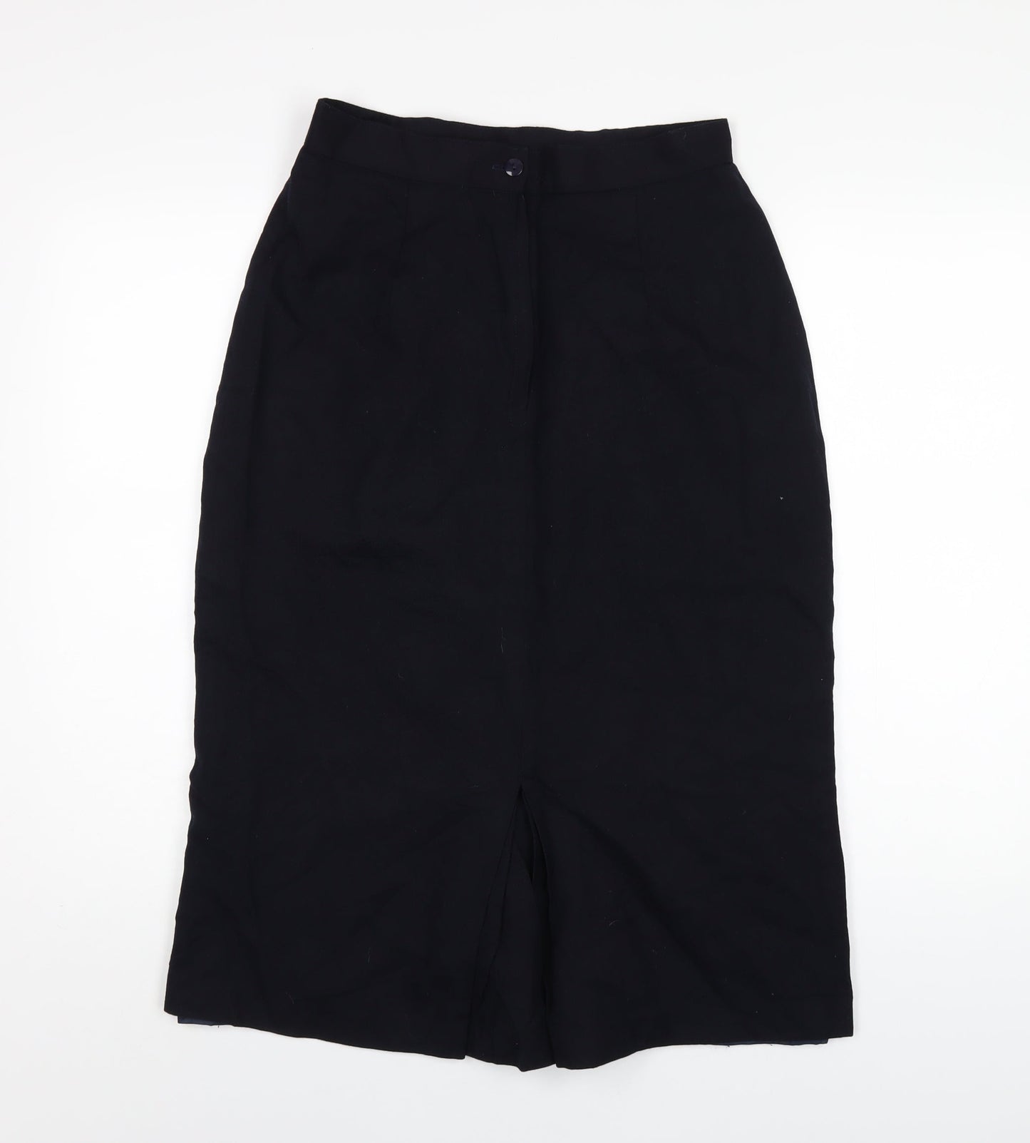 Miss Smith Womens Blue Wool A-Line Skirt Size 14 Zip