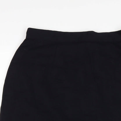 Miss Smith Womens Blue Wool A-Line Skirt Size 14 Zip