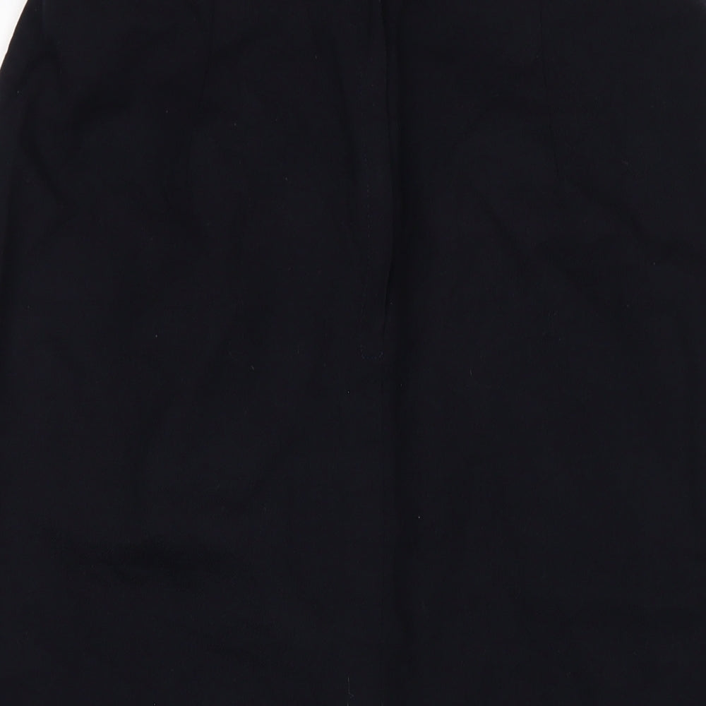 Miss Smith Womens Blue Wool A-Line Skirt Size 14 Zip