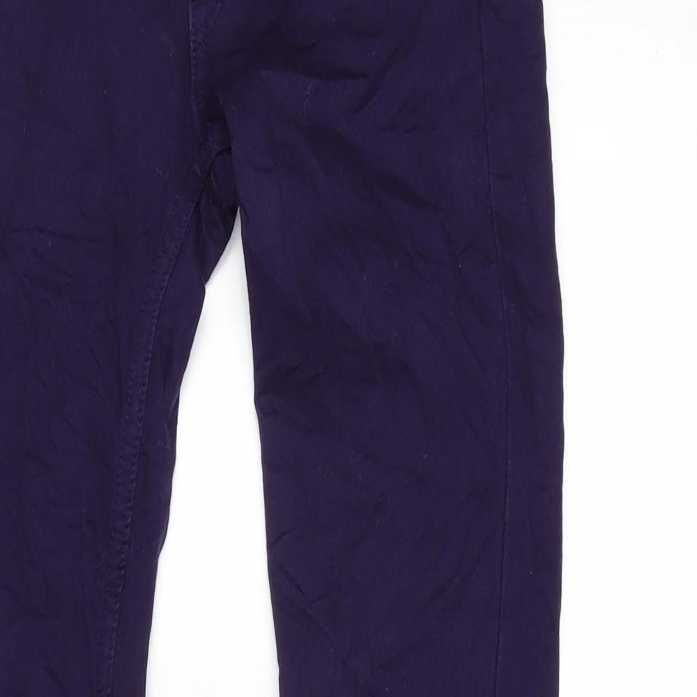 FC Jeans Womens Purple Cotton Blend Tapered Jeans Size 6 L31.5 in Regular Zip