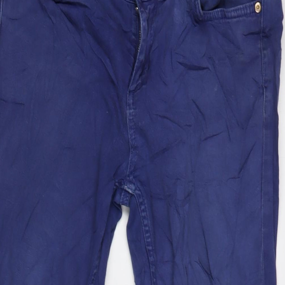 Oasis Womens Purple Cotton Blend Straight Jeans Size 30 in L27 in Regular Zip