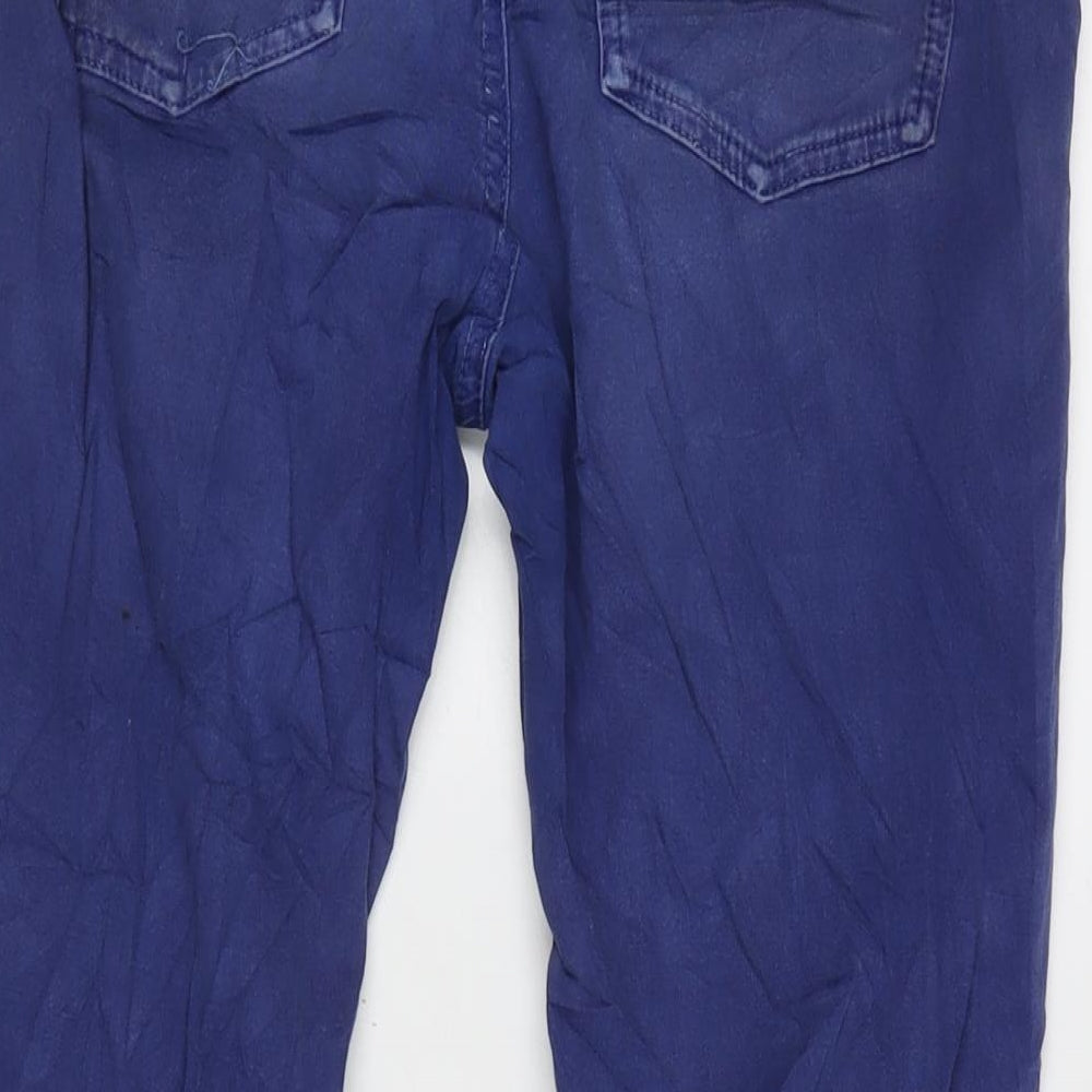 Oasis Womens Purple Cotton Blend Straight Jeans Size 30 in L27 in Regular Zip