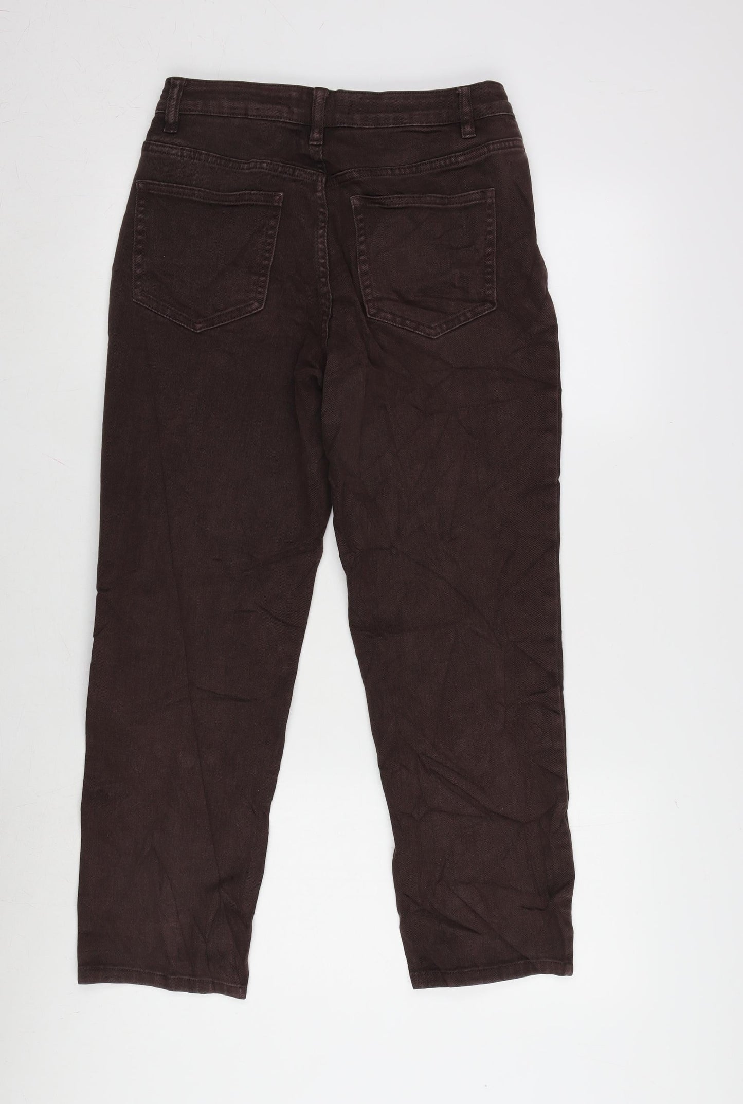 NEXT Womens Brown Cotton Blend Straight Jeans Size 6 L26 in Regular Zip - Emma Willis.