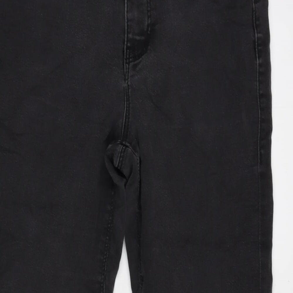 Dorothy Perkins Womens Grey Cotton Blend Tapered Jeans Size 6 L27 in Regular Zip