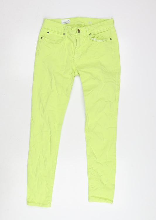 Gap Womens Yellow Cotton Blend Tapered Jeans Size 26 in L26.5 in Regular Zip