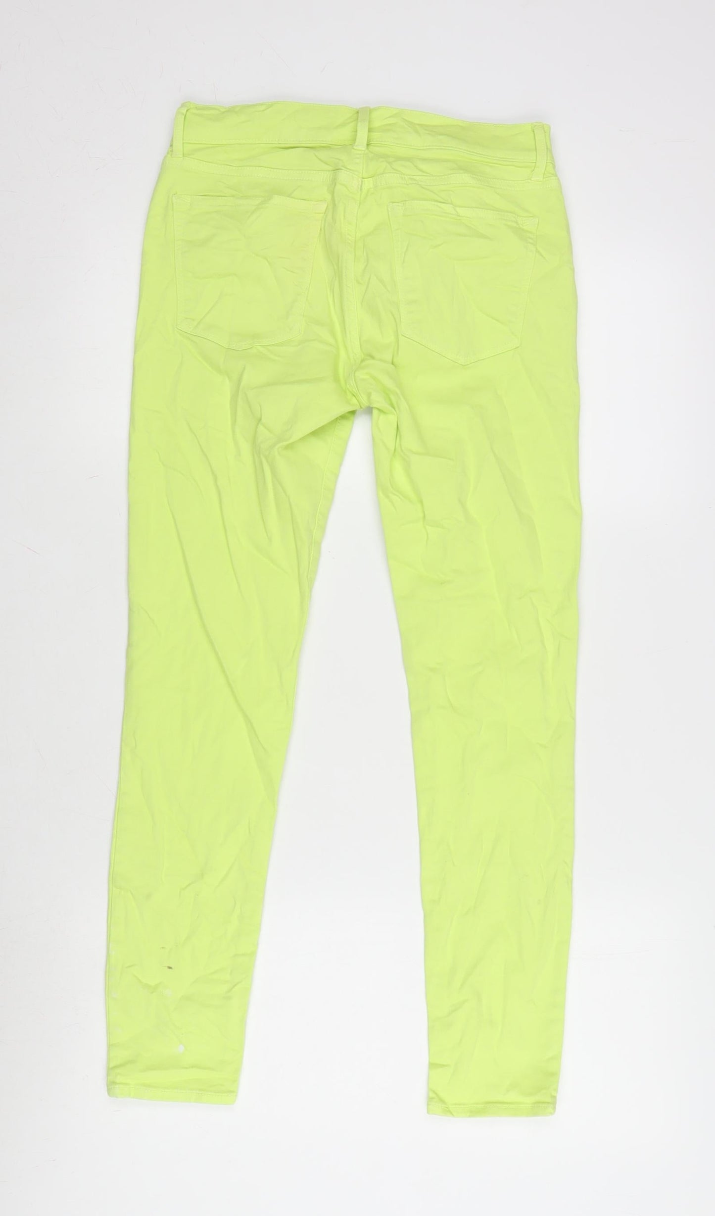 Gap Womens Yellow Cotton Blend Tapered Jeans Size 26 in L26.5 in Regular Zip