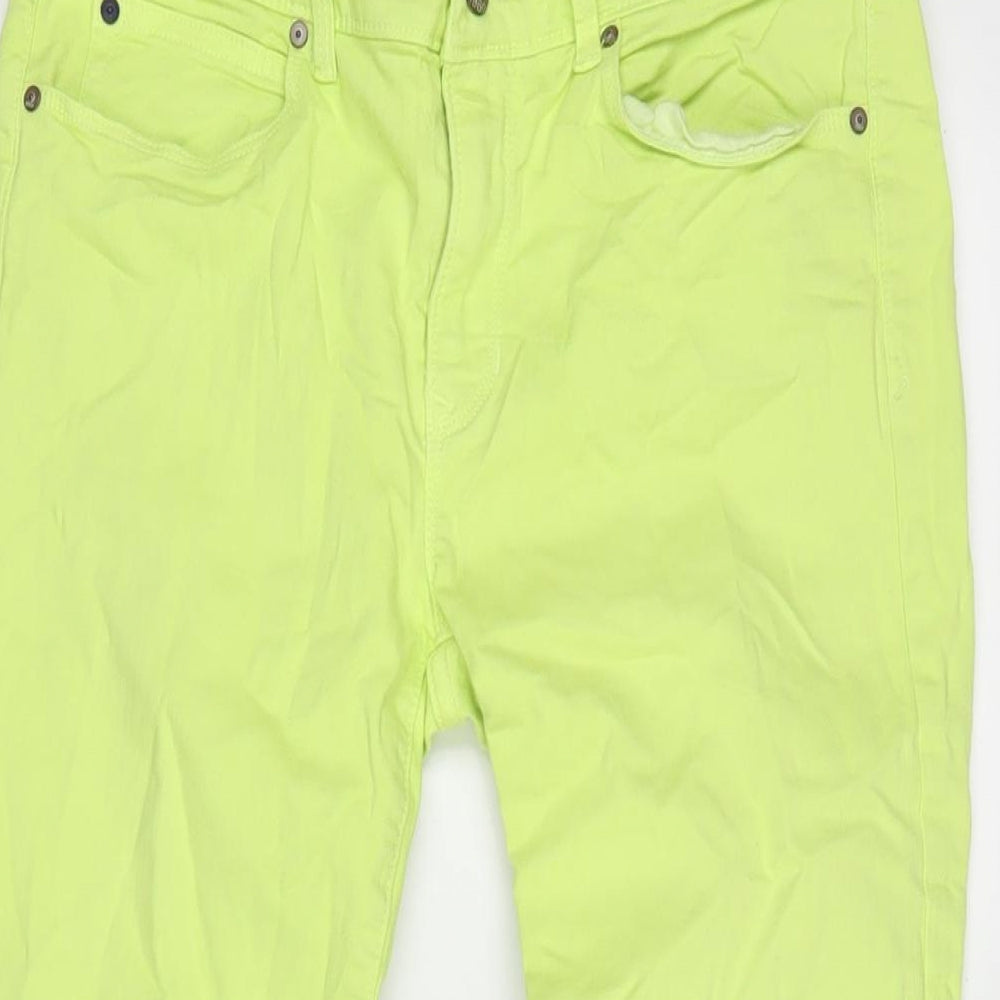 Gap Womens Yellow Cotton Blend Tapered Jeans Size 26 in L26.5 in Regular Zip