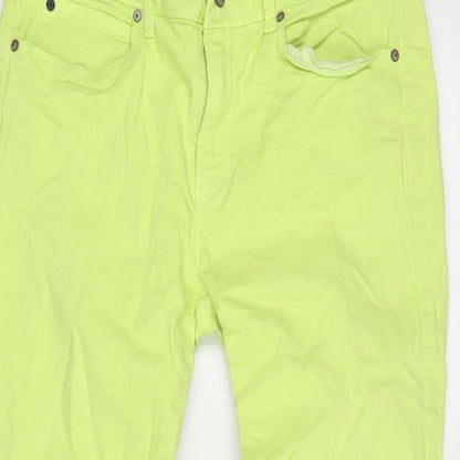 Gap Womens Yellow Cotton Blend Tapered Jeans Size 26 in L26.5 in Regular Zip