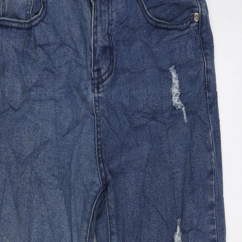 Philippo plieno Womens Blue Cotton Blend Tapered Jeans Size 26 in L23.5 in Regular Zip