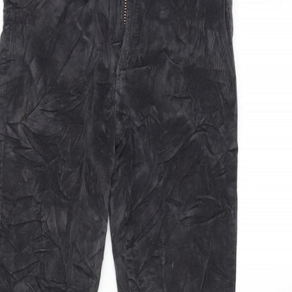 Zara Girls Grey Cotton Capri Trousers Size 9-10 Years L23 in Regular Zip