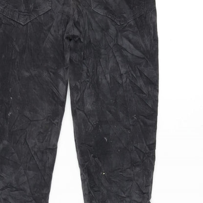 Zara Girls Grey Cotton Capri Trousers Size 9-10 Years L23 in Regular Zip