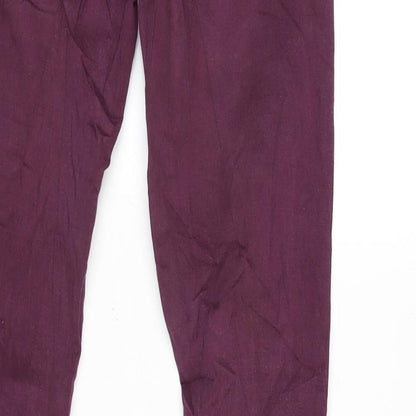 River Island Womens Purple Cotton Blend Tapered Jeans Size 8 L29 in Regular Zip