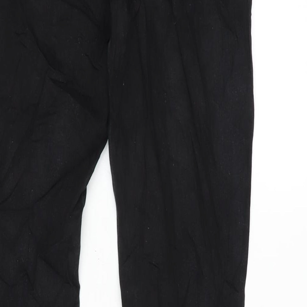 Denim & Co. Womens Black Cotton Blend Tapered Jeans Size 6 L29 in Regular Zip