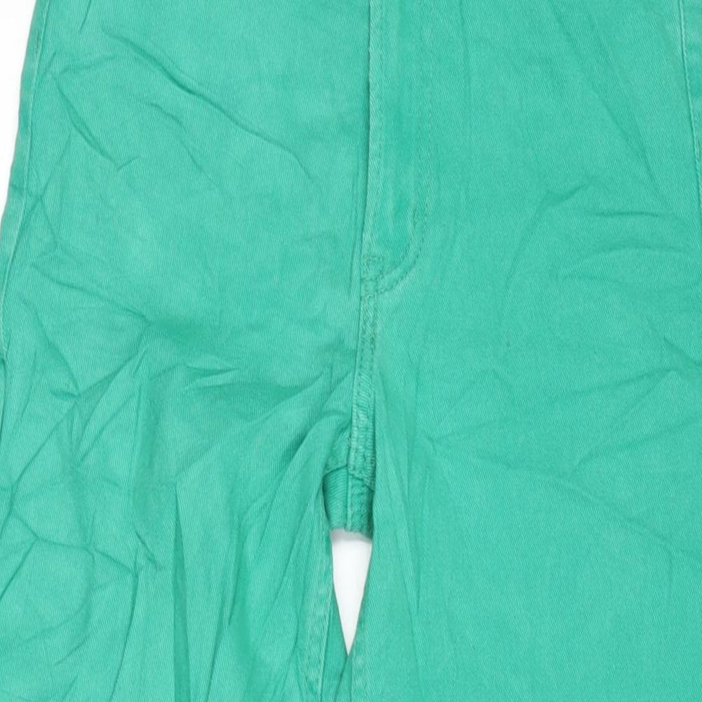 Womens UK Size 8 Divided Regular Fit Wide-Leg Green Jeans