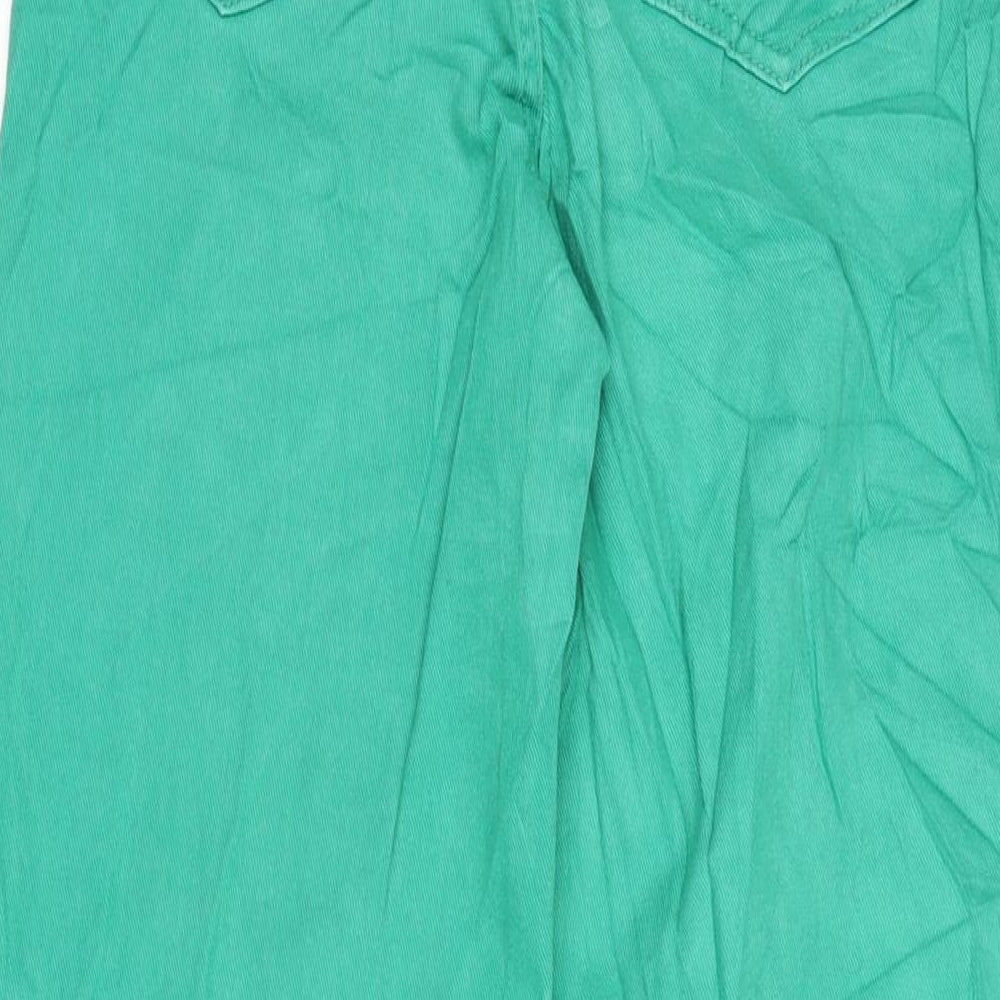 Womens UK Size 8 Divided Regular Fit Wide-Leg Green Jeans