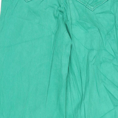 Womens UK Size 8 Divided Regular Fit Wide-Leg Green Jeans