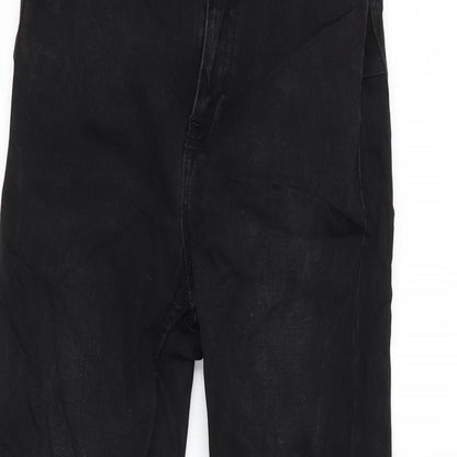 New Look Womens Grey Cotton Blend Tapered Jeans Size 6 L24 in Regular Zip