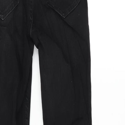 New Look Womens Grey Cotton Blend Tapered Jeans Size 6 L24 in Regular Zip