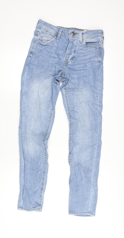 Womens UK Size 28 in Denim & Co. Regular Fit Tapered Blue Jeans