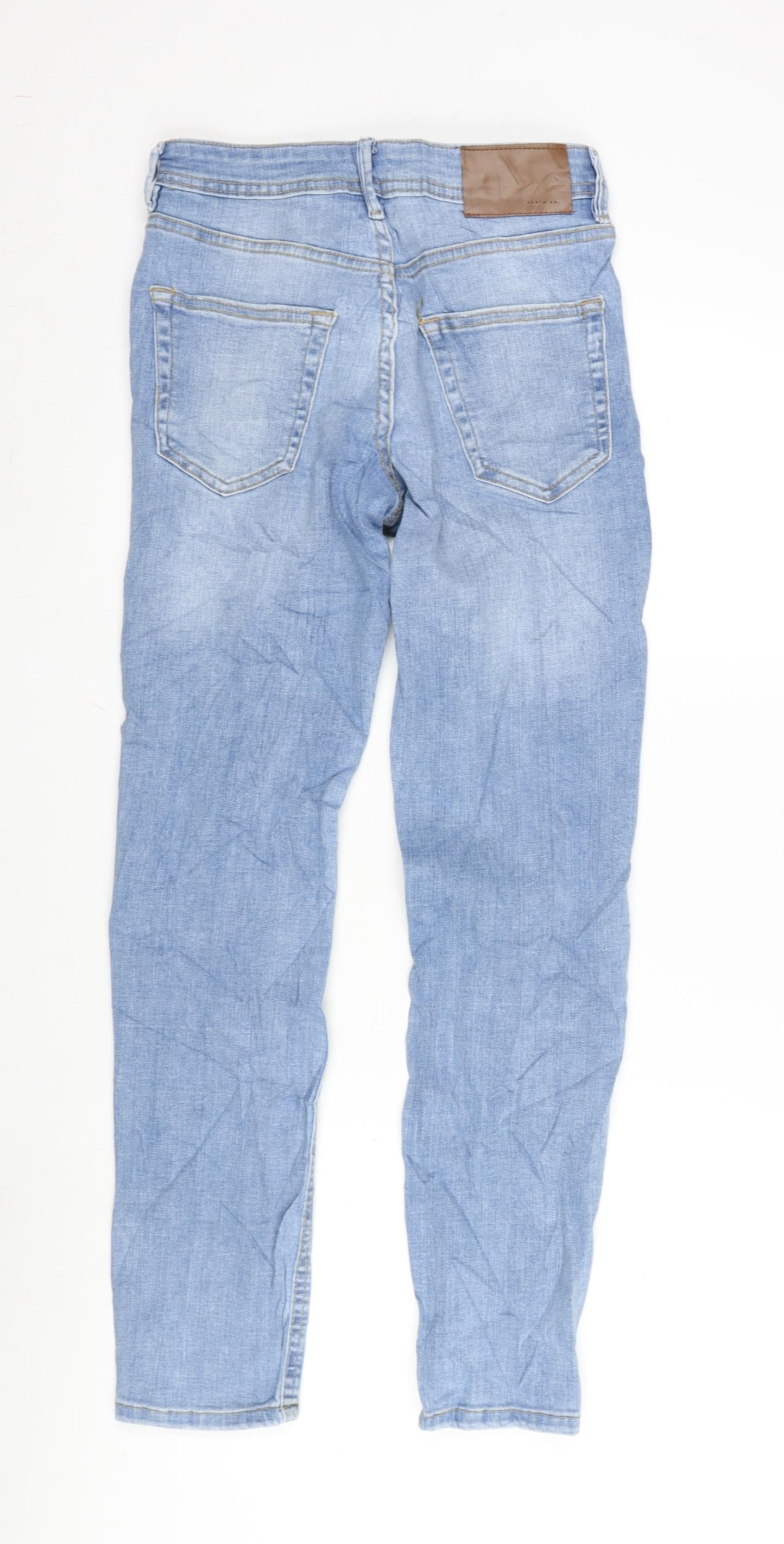 Womens UK Size 28 in Denim & Co. Regular Fit Tapered Blue Jeans