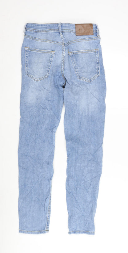 Womens UK Size 28 in Denim & Co. Regular Fit Tapered Blue Jeans