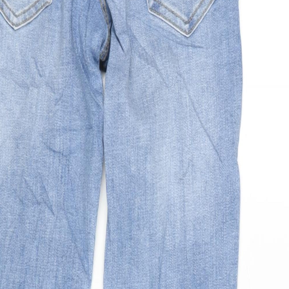 Womens UK Size 28 in Denim & Co. Regular Fit Tapered Blue Jeans
