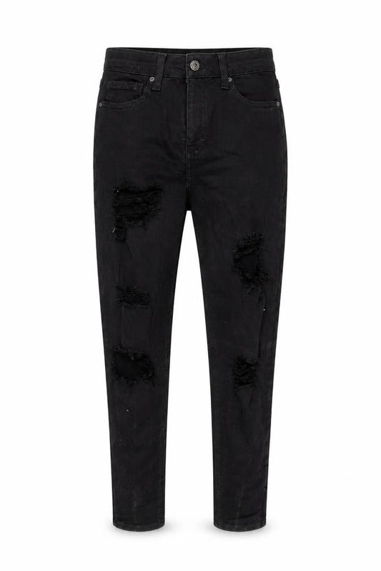 Womens UK Size 26 in Topshop Regular Fit Tapered Black Jeans