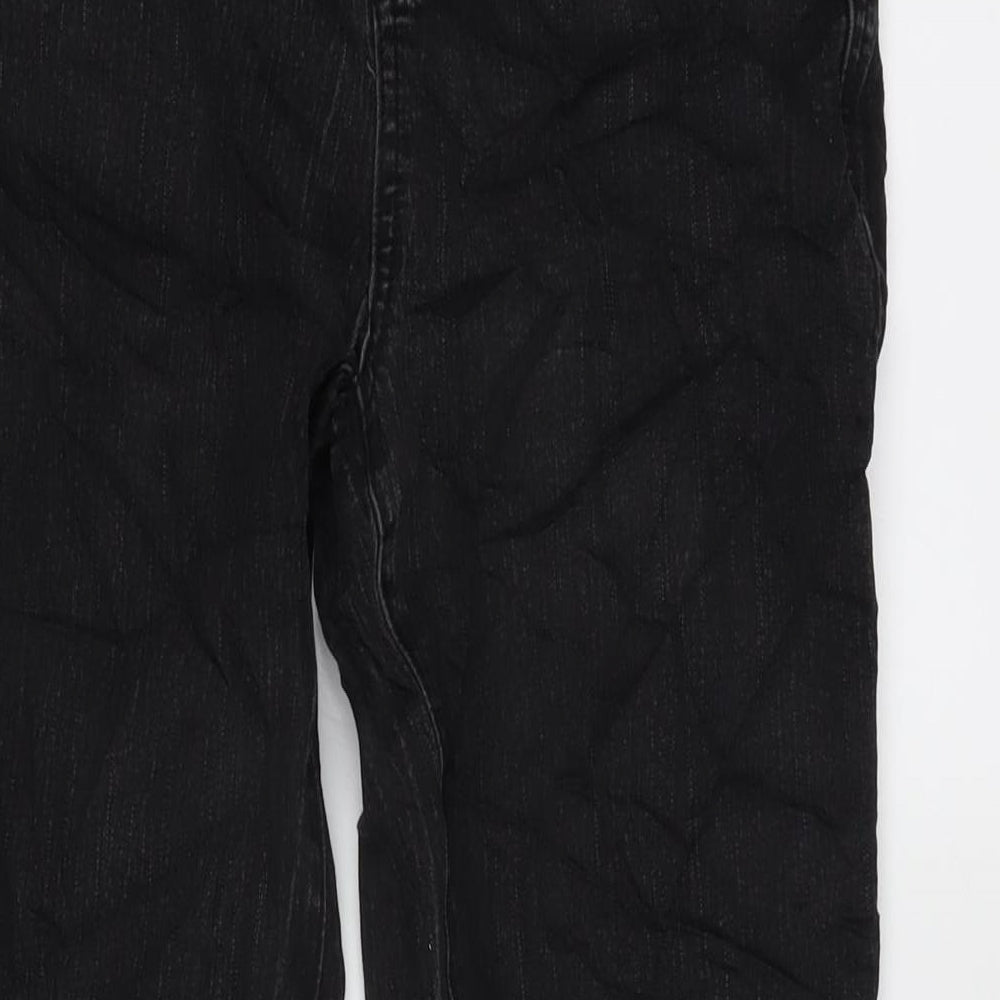 TU Womens Grey Cotton Blend Straight Jeans Size 10 L27 in Regular Zip