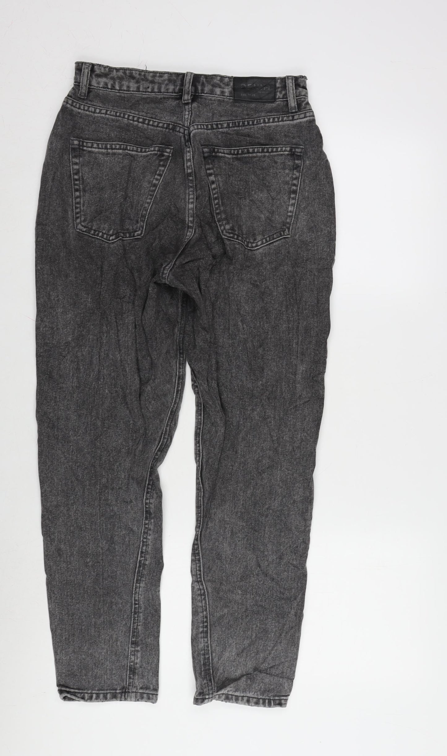 Denim Glassons Womens Grey Cotton Straight Jeans Size 8 L26 in Regular Zip
