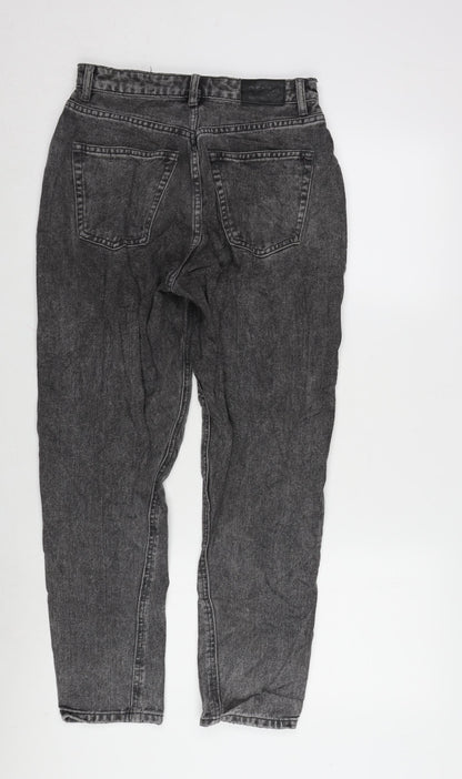Denim Glassons Womens Grey Cotton Straight Jeans Size 8 L26 in Regular Zip