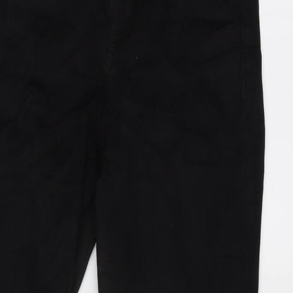 Monki Womens Black Cotton Blend Tapered Jeans Size 28 in L25 in Regular Zip