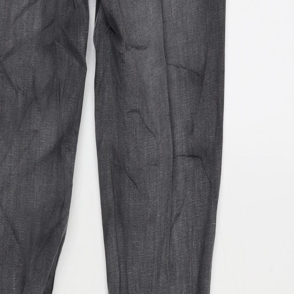 French Connection Womens Grey Cotton Blend Tapered Jeans Size 10 L28 in Regular Zip