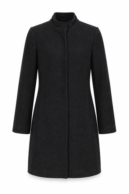 PCF Womens Black Overcoat Coat Size 10 Button