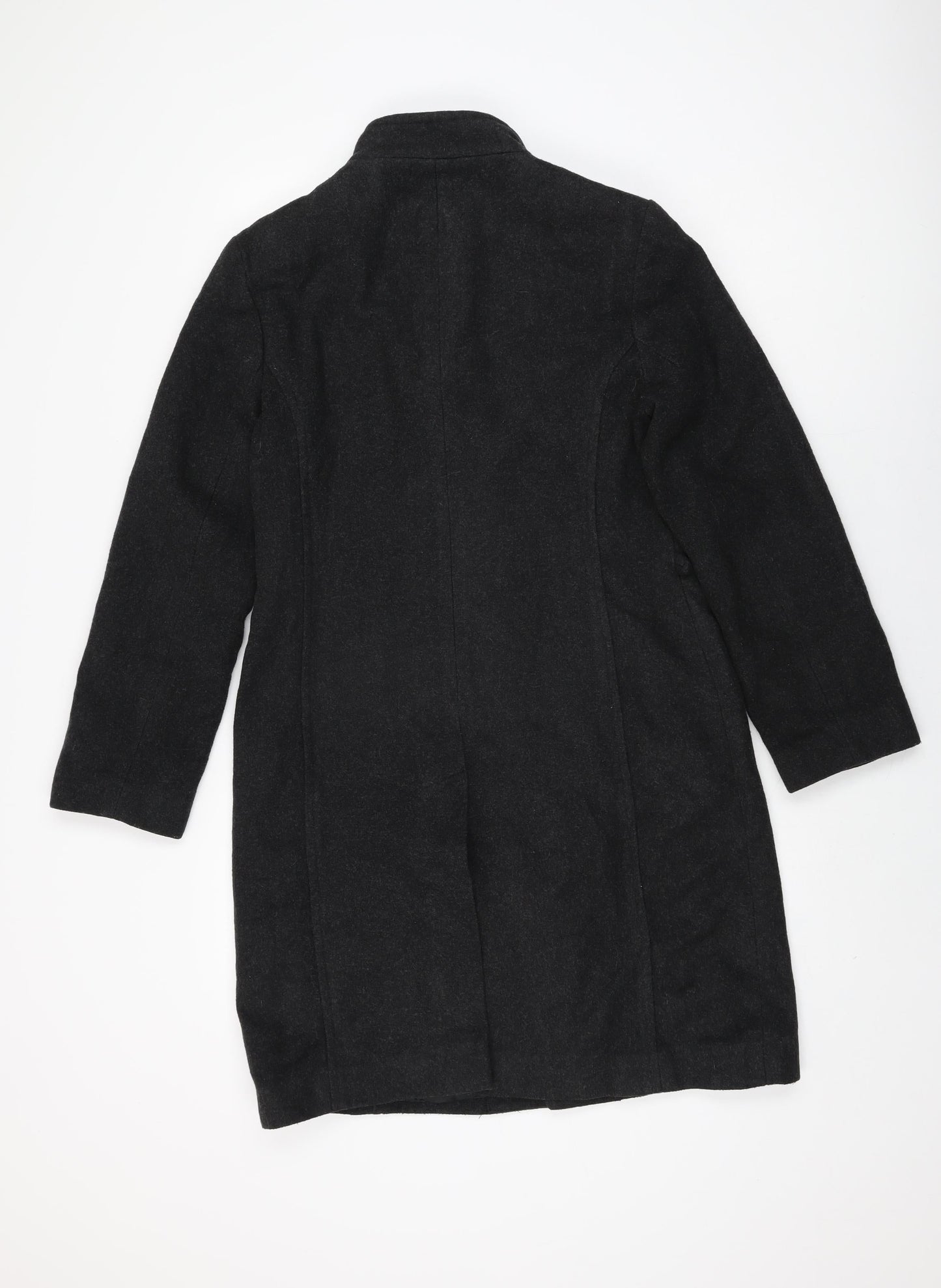 PCF Womens Black Overcoat Coat Size 10 Button