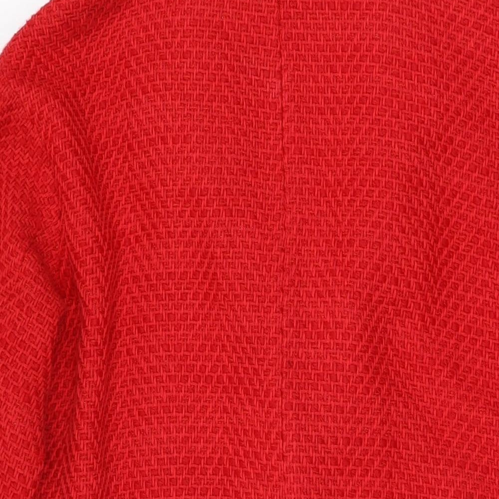 Womens UK Size M Zara Red Overcoat