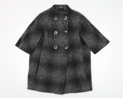 Womens UK Size S Mango Grey Overcoat
