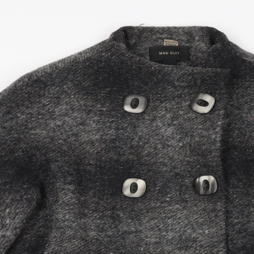 Womens UK Size S Mango Grey Overcoat