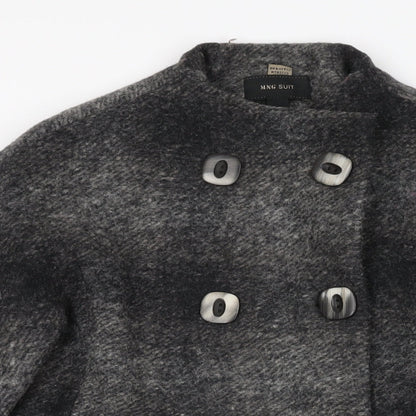 Womens UK Size S Mango Grey Overcoat
