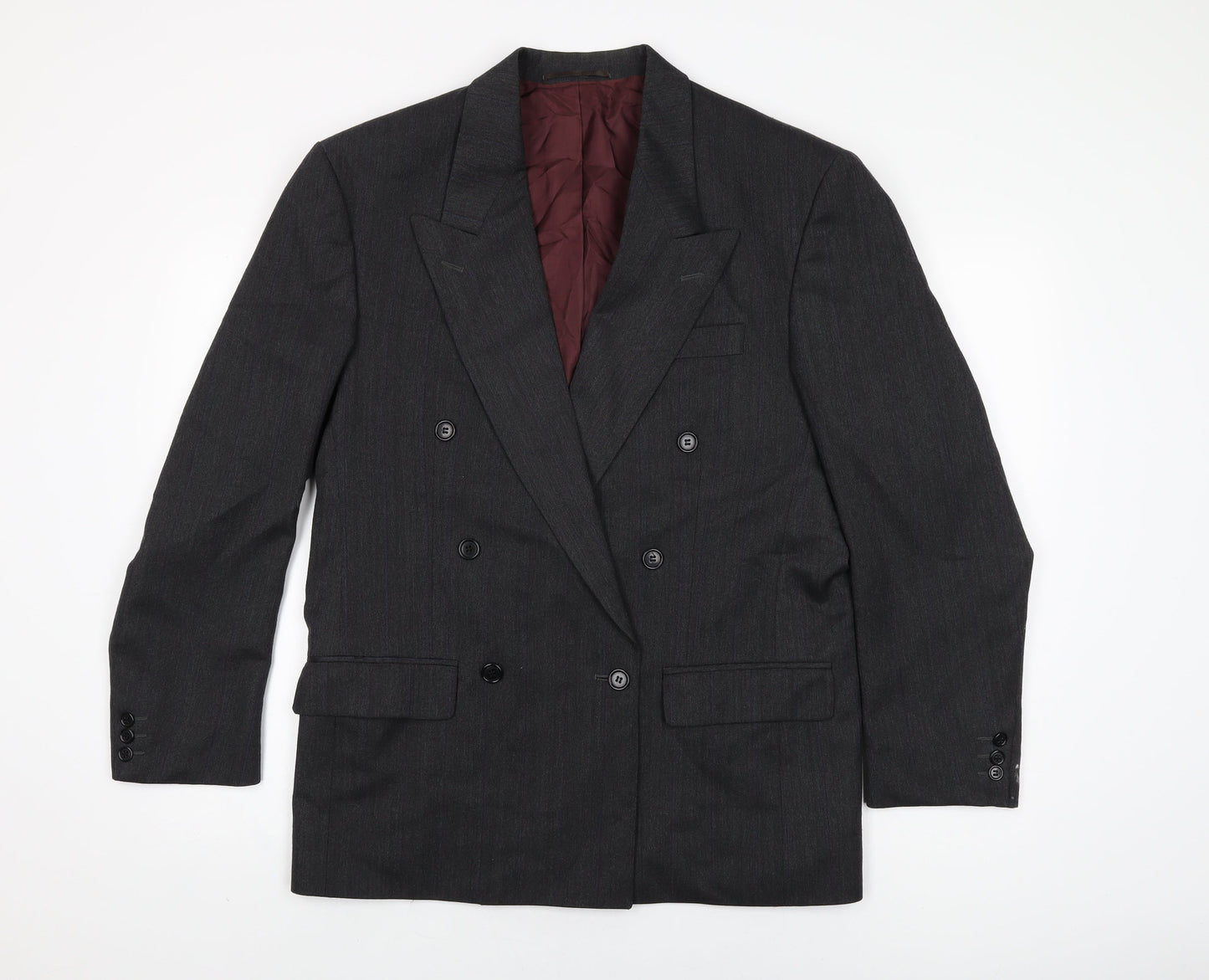 Angelo Litrico Mens Grey Polyester Jacket Suit Jacket Size 40 Regular