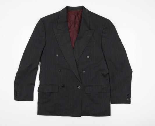 Angelo Litrico Mens Grey Polyester Jacket Suit Jacket Size 40 Regular