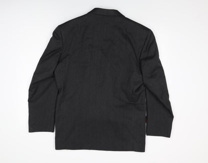 Angelo Litrico Mens Grey Polyester Jacket Suit Jacket Size 40 Regular