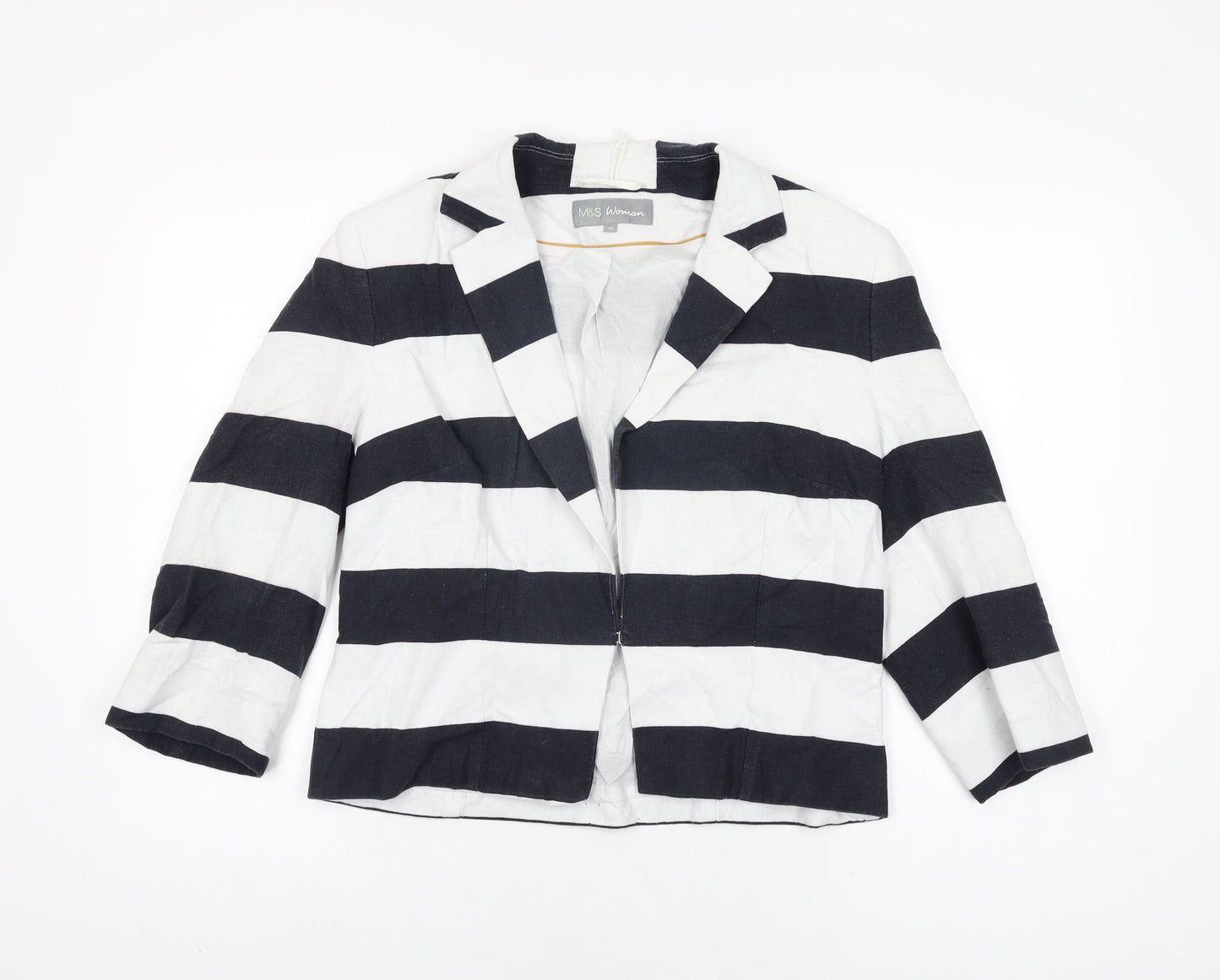 Womens UK Size 12 Marks and Spencer White Jacket