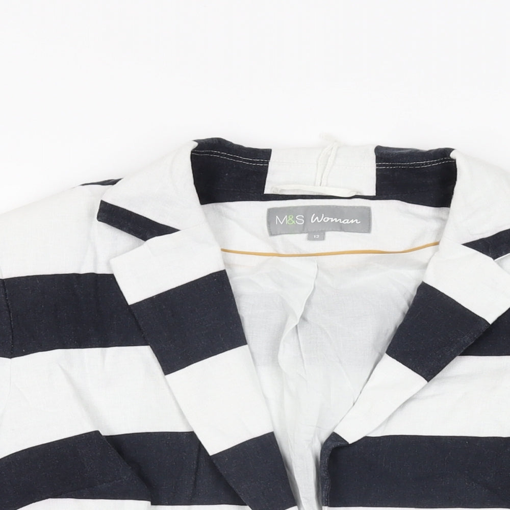 Womens UK Size 12 Marks and Spencer White Jacket