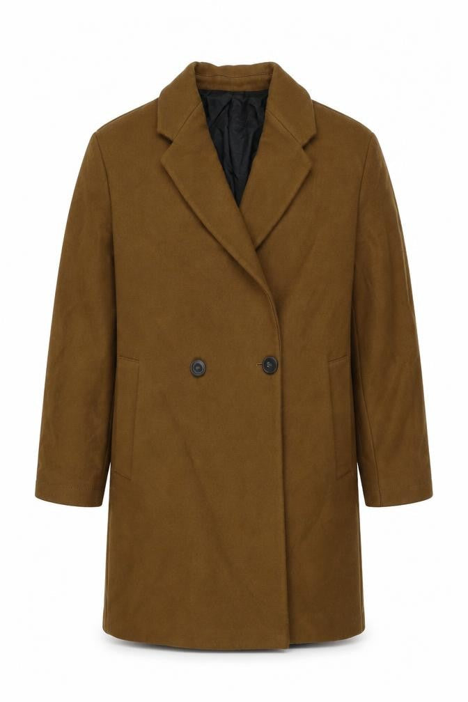 Mens UK Size S Zara Brown Overcoat