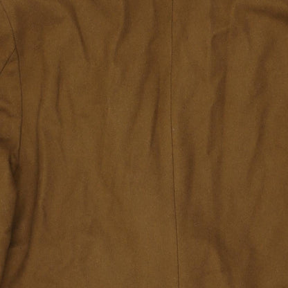 Zara Mens Brown Overcoat Coat Size S Button