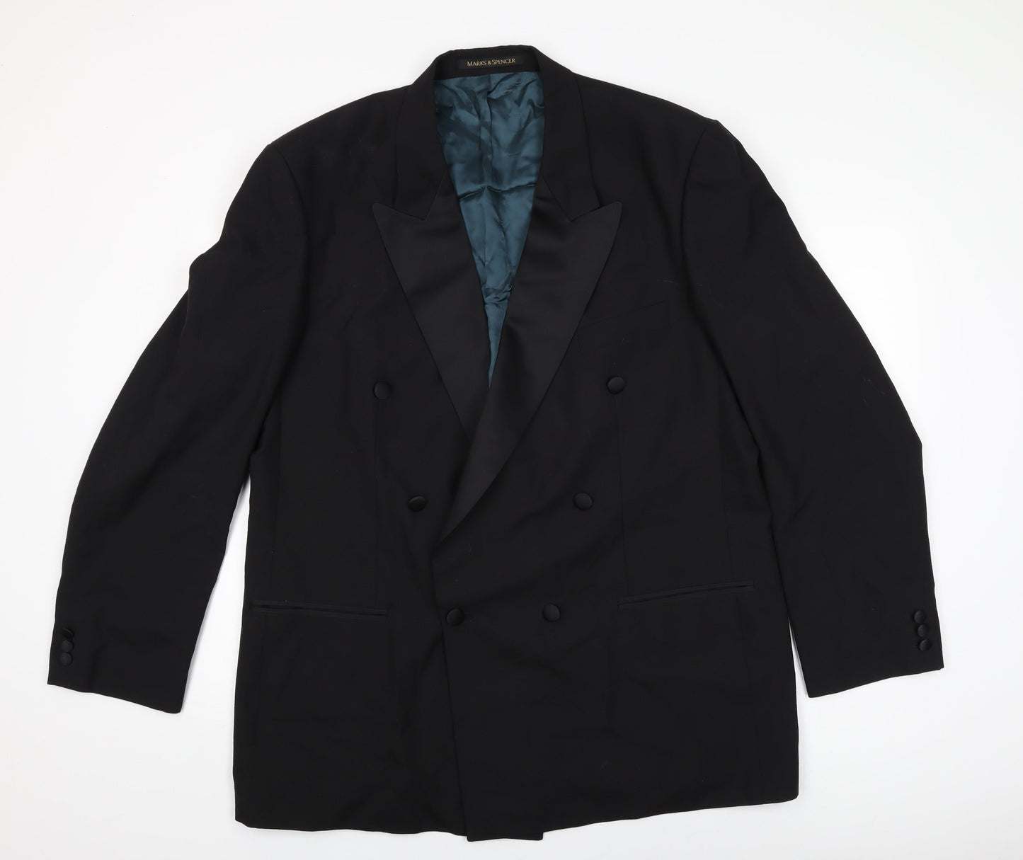Mens UK Size 46 Marks and Spencer Regular Black Suit Jacket
